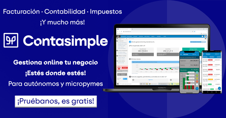 Programa de facturación, contabilidad e impuestos para autónomos y pymes