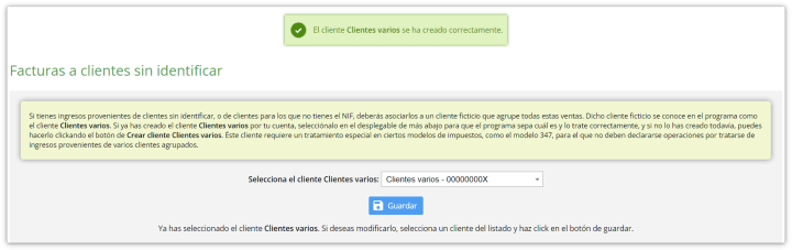 Clientes varios creado