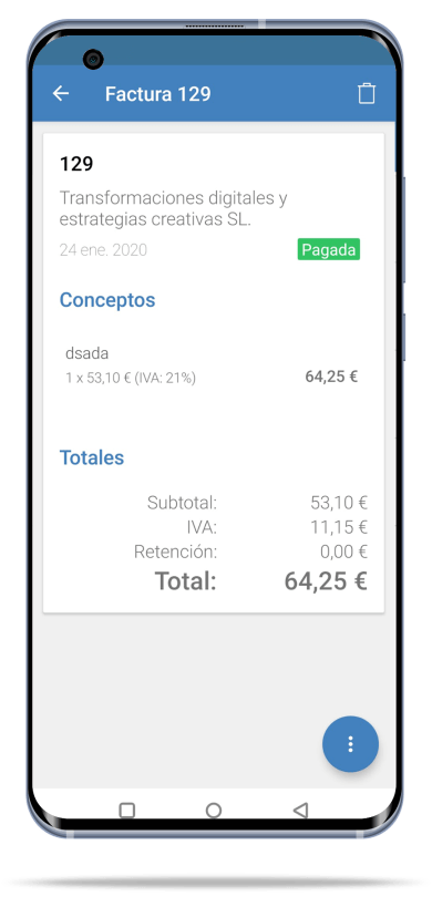 Factura pagada app